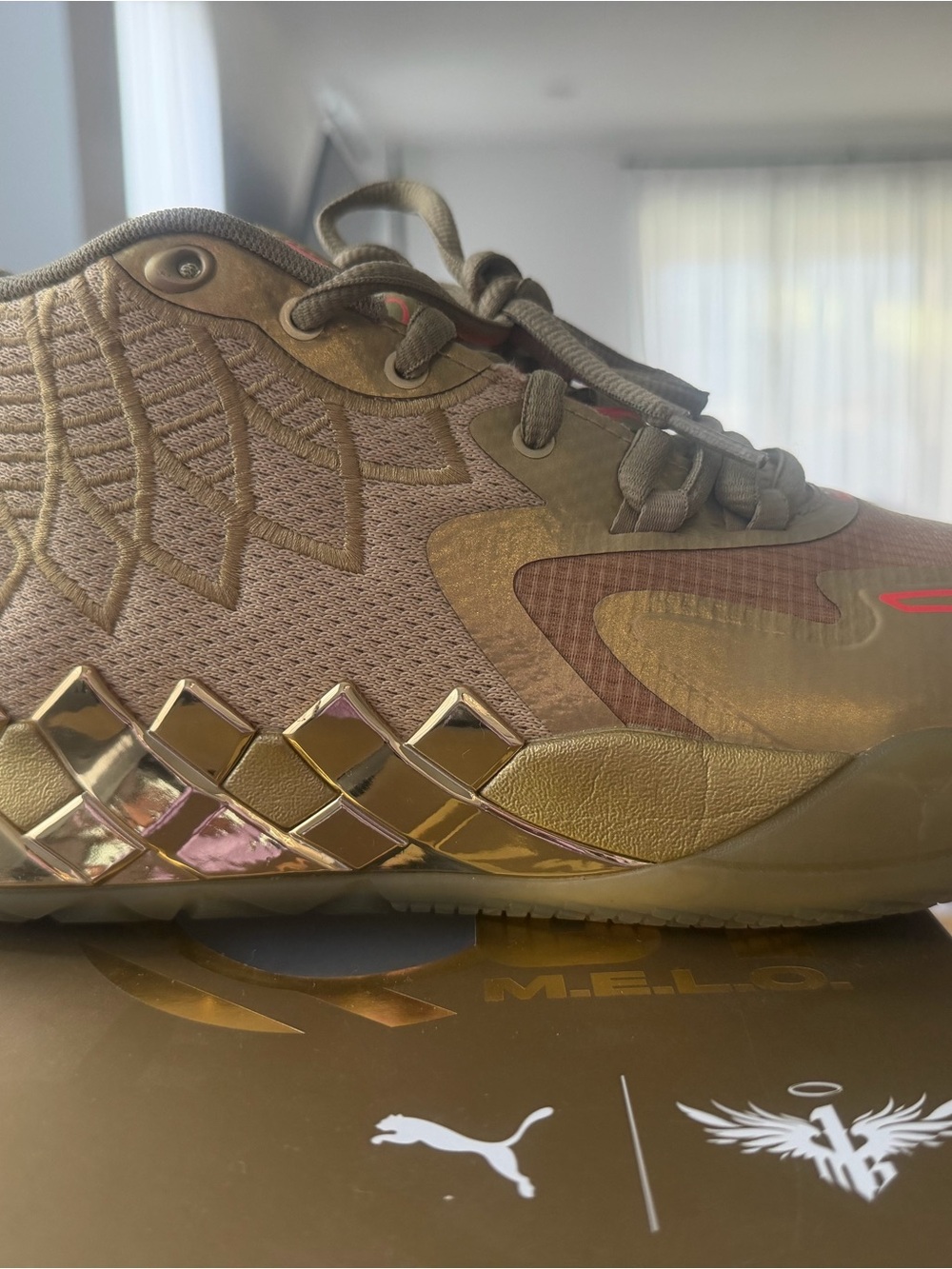 Puma Men's Olive Gold Athletic Shoes